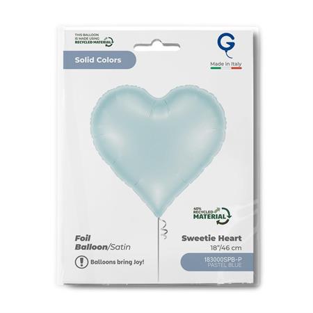 HEART 18INC SWEETIE - PASTEL BLUE