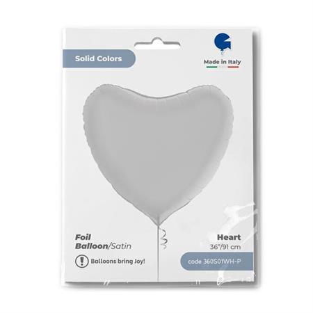 Heart - White 36''